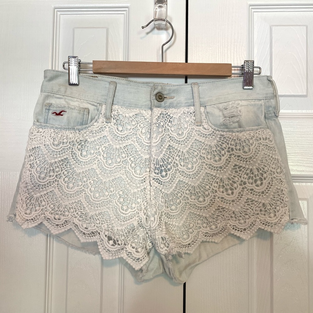 Hollister Denim/Lace Shorts